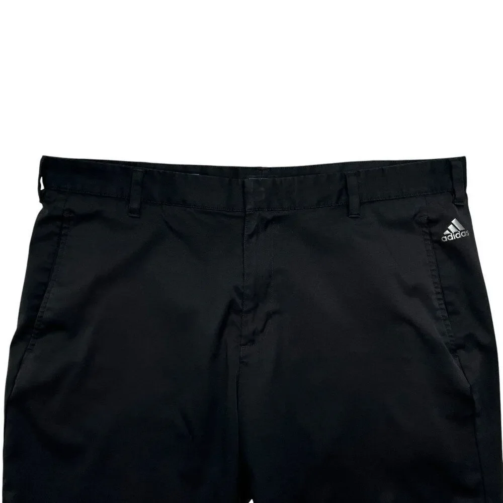 Adidas Golf Shorts Men's 38 Black‎ Pure Motion Stretch 3-Stripe Performance